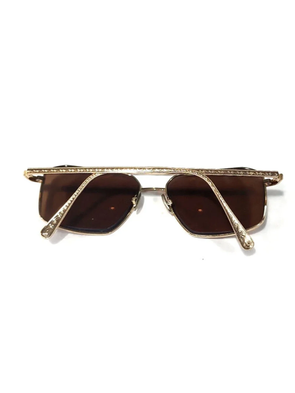 Morgenthal Frederics Apache No Lenses Gold Square Sunglasses Frame 57-16 140